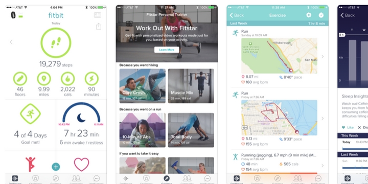 Fitbit - Best bike app for tracking heart rate